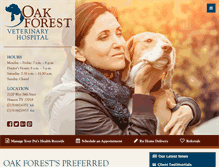 Tablet Screenshot of oakforestvet.com
